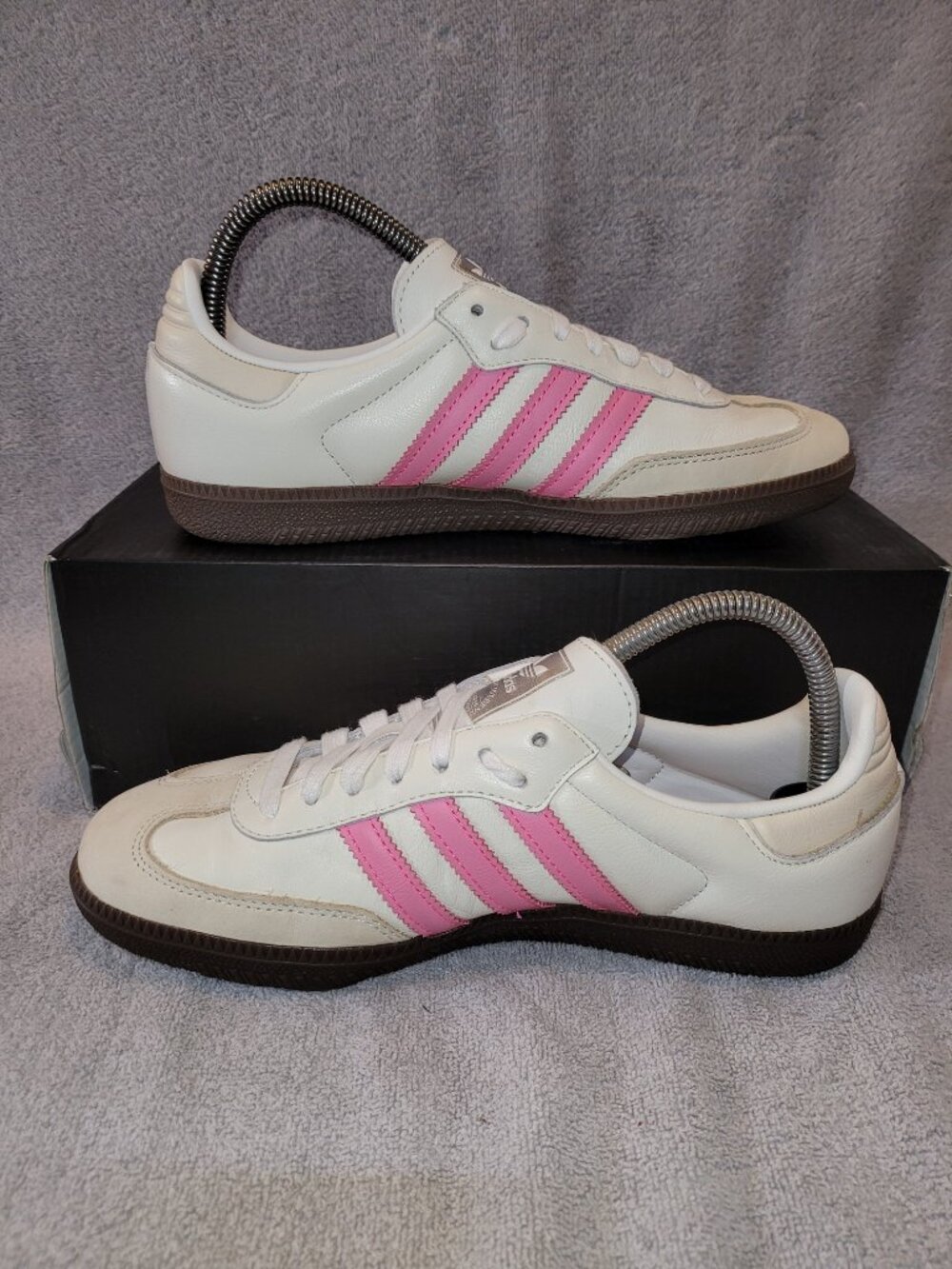Adidas Samba OG Women’s Size 7.5 US Lucid Pink/Cloud White Gum Shoes IG1962 - Picture 2 of 16